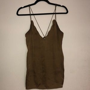FREE PEOPLE Olive Silky Tank